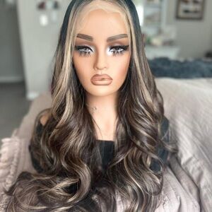 CindHairella-Missy Brunette with highlights and blonde with highlights
